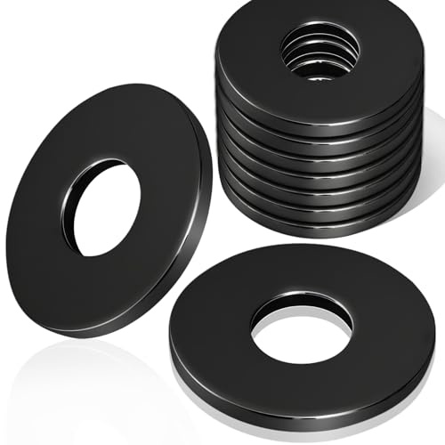 XRXYMQ 30 Stück Unterlegscheiben M6x18 mm Beilagscheiben Edelstahl Schwarz | Korrosionsbeständig DIN 9021 Edelstahl, A2 V2A, Karosseriescheiben 1.5mm, Verschleißfest, Druckverteilung, Schrauben, Muttern