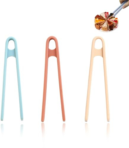 Mini Tongs - ShiningUU 3 Pcs Silicone Tongs Set for Kitchen Non-Slip Food Handling Tong for Cooking, Ice Cubes, Candy, Salad & Snacks | Heat Resistant Food Tong with Ergonomic Grip