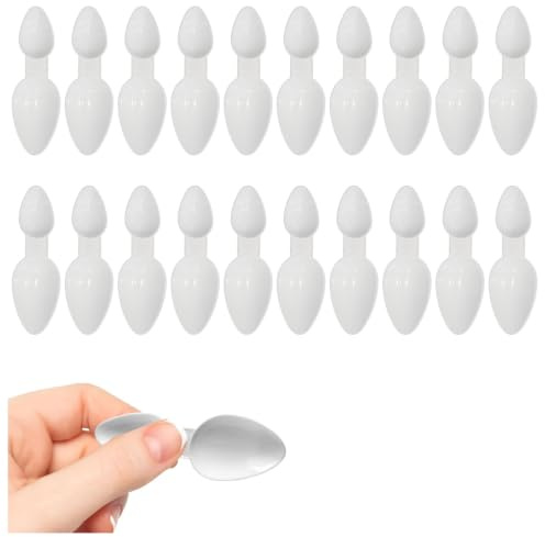 20 Pcs Double-Sided Spoons, Medicine Spoons, Measuring Spoon, 5ml/2.5ml | Double Sided Reusable Plastic, for Coffee, Cereal Powder, Home Office, For Kitchen, Baking and Everyday Food