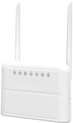Strong N300 Router con Tarjeta SIM, Red 4G Cat4 LTE, 4 x Puertos 100 Mbps | Router 4G con Ranura para Nano SIM, compatible con la mayoría de operadores, hasta 32 dispositivos, ideal sin conexión fija