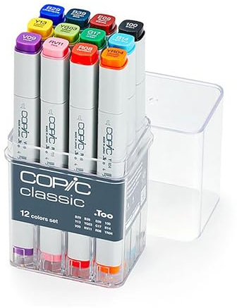 COPIC classic Marker 12er Basis-Set 2007502 in Acryl-Box