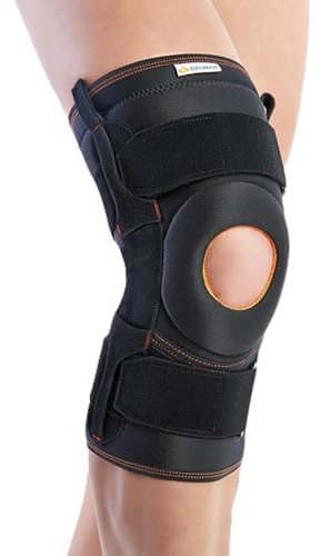 Rodillera tricapa transpirable con rotula abierta, almohadilla rotuliana, estabilizadores laterales y cinchas de ajuste. 3-tex ref: 7103 talla 6