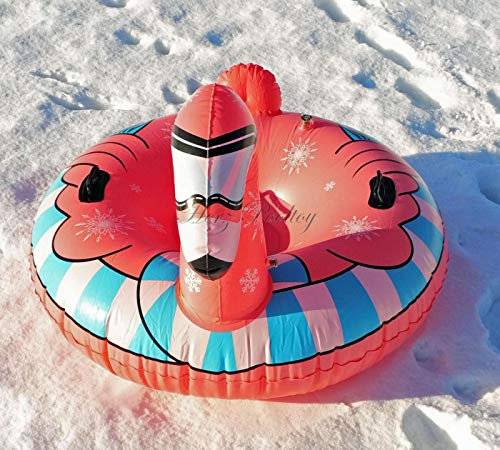 HPT Snow Tube/Rutschreifen/Schlitten im Flamingo Design aufblasbar