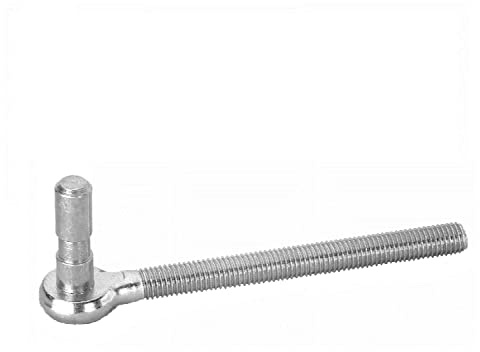 Pollmann®Baubeschläge Haken K zum Durchschrauben, Dorn Ø 16 mm, 160 mm lang, hell verzinkt, 2 Stück