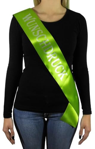 A4W Schärpe Hochzeit, Satinband, Wunschdruck, Schriftfarbe, Geburtstag, Schärpe Junggesellenabschied, JGA Accessoires, Schärpe für Frauen, Hen Party, Schärpe für Damen, Abschlussball, Veranstaltung.