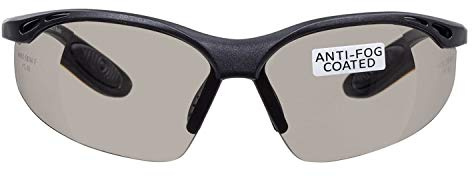 voltX 'Constructor' (Ahumado/Gris dioptría +2.50) Gafas de Seguridad con aumento total de lente (no bifocal), incluye cordón con tope regulable + Lente UV400 con recubrimiento antivaho