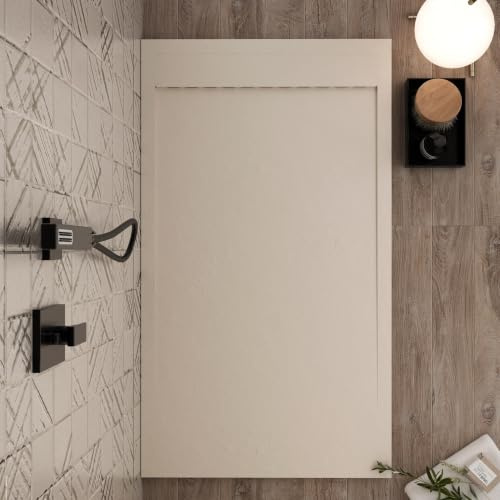 Piatto doccia in marmoresina Crema effetto pietra cemento PRESTIGE - Misura
