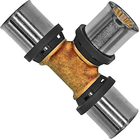 T Stück für 16,0 x 2,0 mm Mehrschicht Aluminium Verbundrohr Außendurchmesser x Wandstärke Press Fitting aus Messing TH U Profil Kontur 90° Grad Abzweig Verbinder Kupplung