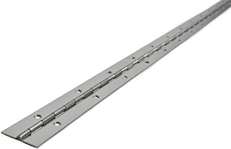 HKB® Hochwertiges Stangenscharnier Edelstahl 1.4301 2R glänzend Klavierband, 1920 x 32 x 0,70mm, V2A nirosta® gelocht, Klavierband Made in Germany | 1.4301 2R Edelstahl, Klavierband, gelocht, glänzend, Made in Germany