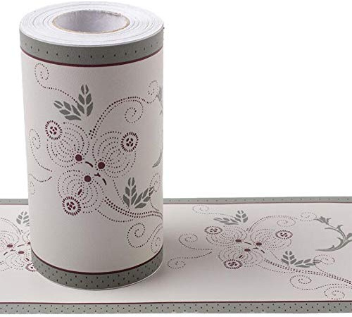10CM x 10M Tapete PVC Bordüre Selbstklebend Wandbordüre Klebefolie Küche Fensterbank Folie Tapeten Badezimmer Dekoration Bordüren (I)
