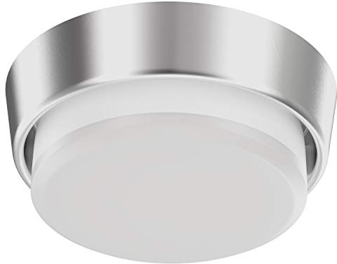 ledscom.de GX53 Lampen-Fassung INEL chrom matt rund 90mm Ø inkl. LED Lampe 10,301W 1212lm weiß