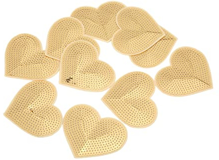 XINL Herzflicken zum aufbügeln, goldene Pailletten Herz Gold Bestickt Bügelflicken 8,2x7 cm schön praktisch zum Aufnähen für Heimwerker