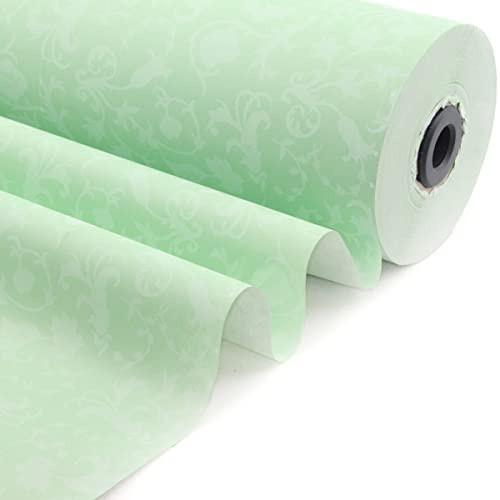 Blumenpapier Ornament grün 75 cm - 300 m | Seidenpapier auf Rolle