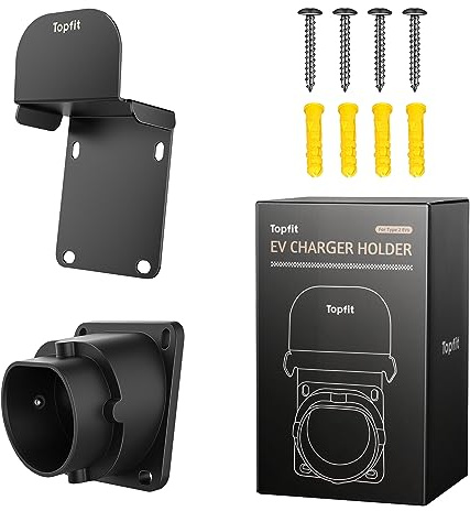 Topfit EV Ladekabel Typ 2 Halterung Wand Ladekabel Typ 2 Wandhalterung Wandhalter Wallbox Ladestation Ladekabel Organizer für Elektroauto mit IEC 62196-2