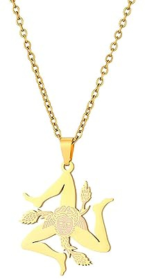 ALTCIRNMD Carte Collier/Italie Sicile Collier Choker Retro//Collier Bijoux pour Femmes Et Filles Bijoux De Mode Cadeau pour Filles Garçons Charme Patriotique Bijouxitalie Sicile Carte Collier