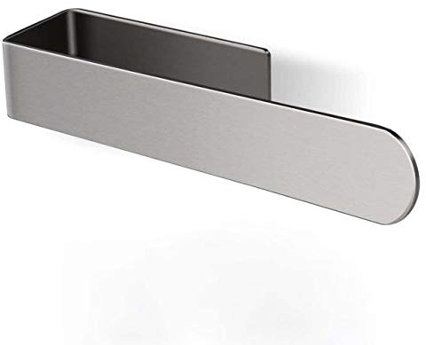 Handtuchhalter, Handtuchring – Selbstklebende Badezimmer-Handtuchstange zum Aufkleben an der Wand, SUS 304 Edelstahl, gebürstetes Silber (22,9 cm)