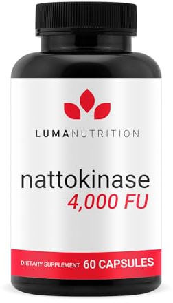 Luma Nutrition Nattokinase Supplement - Natto 4000 FU Per Serving, Premium Heart Health Support - Vegan & Gluten Free - 60 Capsules, 30 Servings- Made in USA