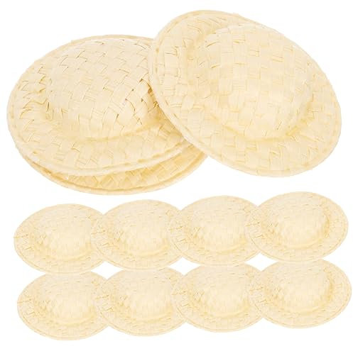 SAFIGLE 3sets Puppe Woven Hüte Hut Requisiten Kreative Hut Ornament Für Für Foto Requisiten 20 Stücke * 3