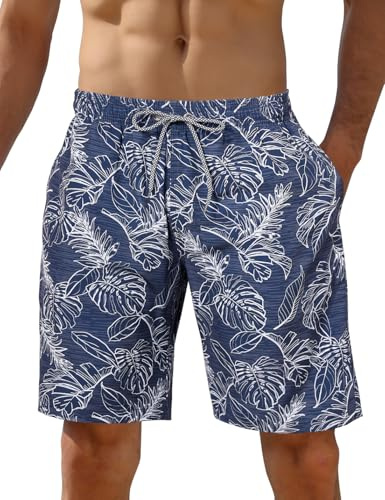 iCKER Mens Swim Shorts Swimming Trunks 3D Print Beach Shorts Boardshorts | Summer Quick Drying shorts Vacation Party Mesh lining Surf Hawaiian Long Swimwear Pockets