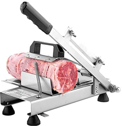 Fleischschneider für den privaten oder gewerblichen Gebrauch, Fleischschneider, Gemüse, manuell, gefrorenes Fleisch, Kochen, Küchenzubehör, Haushaltsgeräte (Farbe: Silber, Größe: E