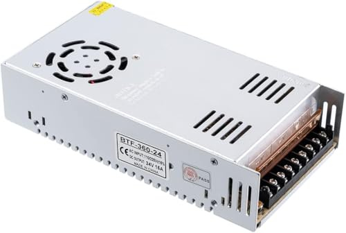 BTF-LIGHTING AC110V-220V a 24V 15A 360W Adaptador de corriente Transformador regulado Fuente de alimentación Convertidor LED Driver para tira de luz Impresora 3D CCTV Sistema de seguridad de la cámara