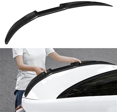 Auto Heckspoiler Flügel für Mercedes Benz CLA W117 CLA180/200/250/260 2014-2019, Dachspoiler Kofferraumspoiler Rear Wing Decoration Replacement Tuning Body Attachments,A/Glossy-Black