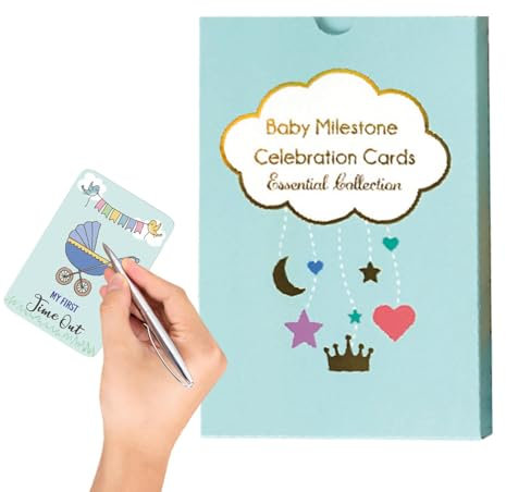 Generisch Meilensteinblöcke, monatliche Meilensteinkarten für Kinder,Bunte monatliche Meilensteinschilder | 50x lustige Fotografie -Requisite, Babypartydekorationen für Partys