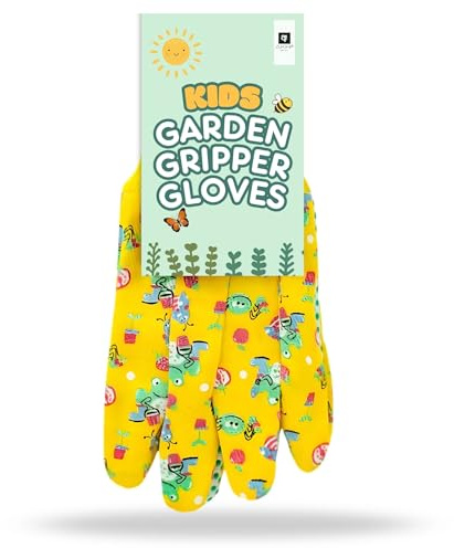 AKH® Guantes de jardín para niños, guantes de jardinería duraderos para niños, ajuste cómodo para manos pequeñas, perfectos para plantar, jugar al aire libre y actividades de jardinería, a partir de 3