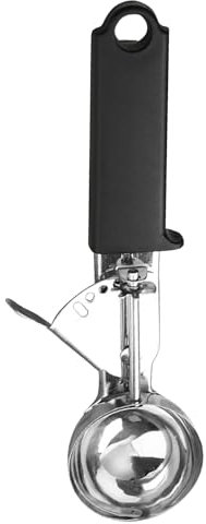 Scoop De Galletas | Cuchara para Helado de Acero Inoxidable con Gatillo | Herramienta Ergonómica Para Porciones De Postres Comerciales En Cocina
