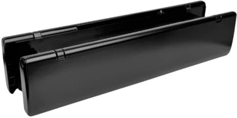 Black UPVC 12 Inch Heavy Duty Letterbox – Fits 40-80mm Door Thickness, Durable & Secure Mail Slot Letter Plate