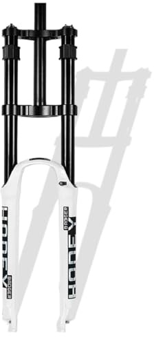 DH Luftfederung Mountainbike Gabel 26 27,5 29 Zoll Federweg 160 Mm Magnesiumlegierung Doppelte Schulter Downhill Fahrradgabeln 28,6 Mm Gerader Vorderradgabel QR 9 Mm Manuelle Verriegelung(Bianco,29in)