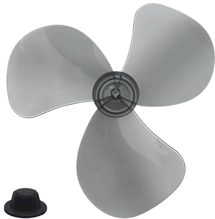 Tanxemery Pale D'Hélice De Remplacement 35cm - 3 Pales Avec Écrou De Sécurité - Hélice Ventilateur Universel PP - Pour Ventilateur Sur Pied Ou Bureau - Garage, Chambre, Atelier