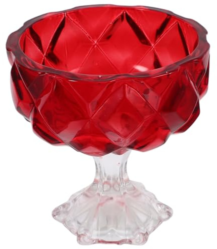 MOTHNUR Vintage Ice Cream Cup and Small Glass Dessert Bowl 285ml Footed Glass Pudding Cup for Parties and Serving Fruit Salads