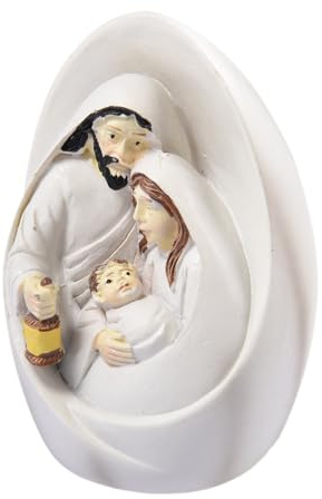 Figuras de belén de Navidad – Figuras de resina para mesa de belén de 4 pulgadas, estatua de artesanía cristiana, decoración para centros de mesa coleccionables, habitación interior, hogar, chimenea