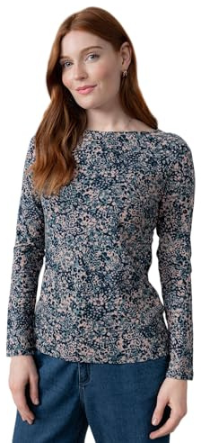 Lily & Me Monica Jersey Printed Top - Sea Mist - Size 10