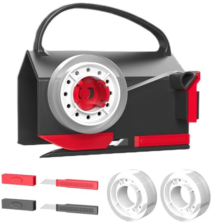 Rollenverpackungsschneider mit Griff 13x10x13 cm Präzisionsgerät für Papier, Pakete, Heimwerken, Post, Büro, Aufkleber, Abziehbilder, Folie | Effektives Hilfsmittel für die praktische Weihnachtsverpac