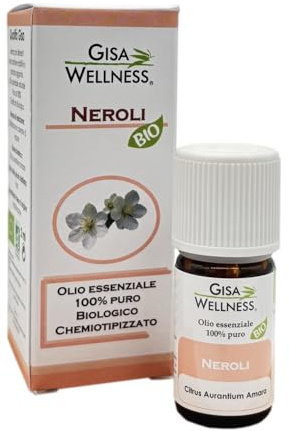Gisa Wellness, Estratto Naturale di Neroli (Fiori d’Arancio Amaro), Bio, 100% Puro, Benessere, Armonia e Relax, 2 ml, Made in Italy