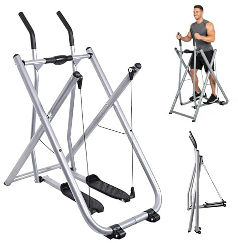 LADECNERHT Air Walker Exercise Machine, Cardio Cross Trainer Glider for Home Exercise, Foldable Elliptical for Small Spaces, 265LBS Weight Capacity for Home, Gym, Office