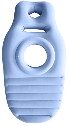 Wxeadu Aufblasbares Schwangerschaftskissen, Yogamatte für Schwangere mit Loch, Brown Tragbare Schwangerschaft Kissen Zum Schlafen, Bequeme Beflockte PVC Luftbett für Schwangere Frauen (Blau)