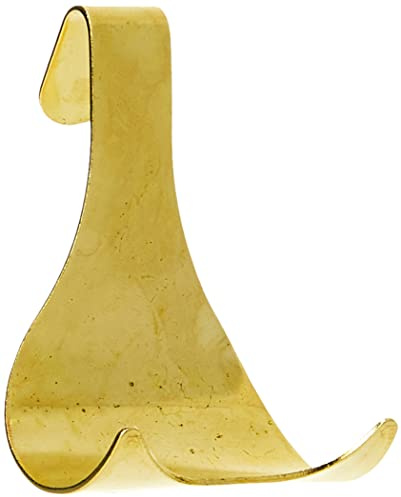 DURATOOL D01230 Ganci per guida quadro, placcati in ottone, confezione da 10, giallo|marrone