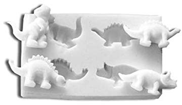 Silikomart | Stampo in Silicone per Pasta di Zucchero DINOSAUR, Stampo per Decorazioni Torta, Tema Principe, Misure 144 x 132 x 36 mm,
