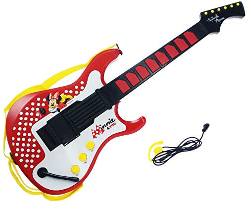 Reig 5251 - Minnie & Me, Chitarra Elettrica con Microfono, Auricolare e Melodie