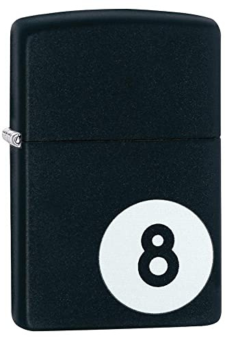 Zippo 8 Ball schwarz matt Feuerzeug (Set von 6)