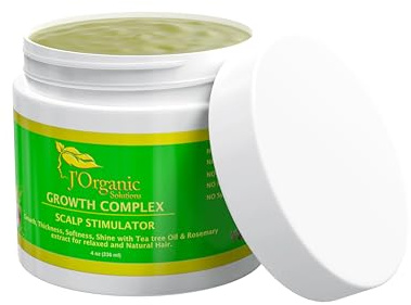 J'Organic Solutions Scalp Stimulator with Sweet Almond, Castor, Olive, and Argan Oils (Hair Grease)