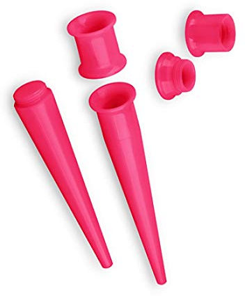Piersando Dehnungsstab Ohr Piercing Dehnstift Dehner Ohrdehner Dehnstab Flesh Tunnel Plug Expander Taper Stab Gerade 8mm Pink