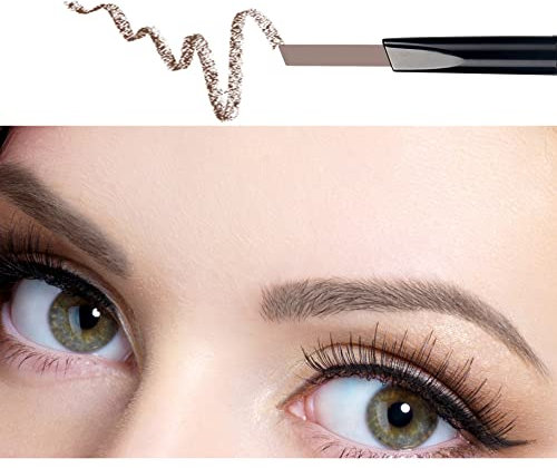 ANIFER Matita per sopracciglia marrone medio impermeabile automatico retrattile a lunga durata trucco a doppia estremità (caffè/marrone medio# 3)