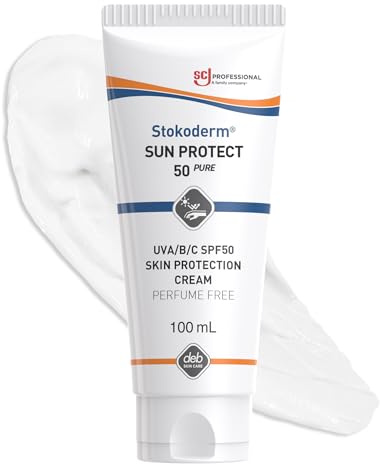 SC Johnson Professional Stokoderm Sun Protect SPF50 - UVA/UVB/UVC Protection - Moisturising Suncream - Water Resistant - Perfume Free - 100ml Tube - For Professional Use Only