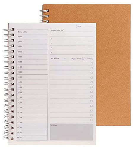 Tagesplaner Notizblock Zeitmanagement Handbuch To Do Liste Notizbuch Erreichen Sie Ihre Ziele Wichtige Dinge Today Notizblock, brauner Krafteinband, 100 Seiten / 50 Blatt, 190 x 132 mm