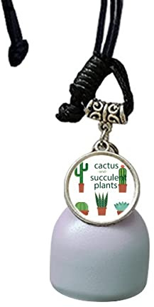 comp Suculentas Cactus Ilustración Carillones de viento Campana colgante de coche