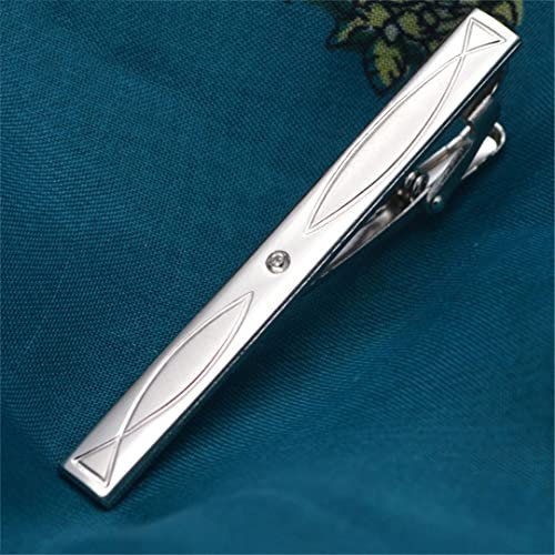Suwequest Neue Krawattenklammern Herren Krawattenhalter Kristall Hemden Krawattennadel für Hochzeit Gold Krawattennadel Mann Zubehör B6